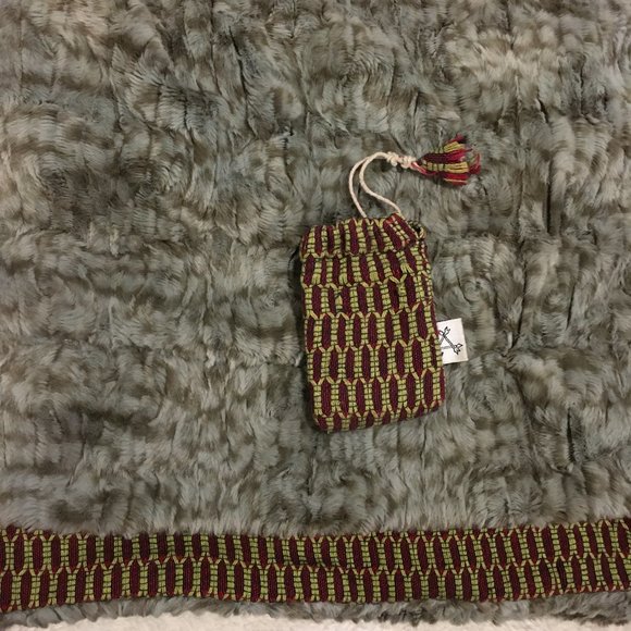 Elfarrow Faux Fur Red and Lime Long Honeycomb Reversible Neck Warmer - Picture 7 of 12